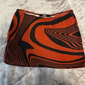 Jaded London 90s extra mini mini skirt in ripple print